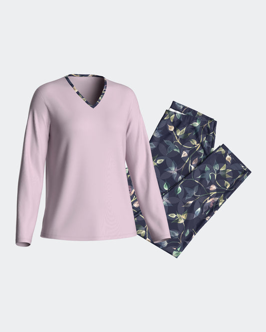 Pijama largo de mujer térmico en modal de IMPETUS IM8552N9600