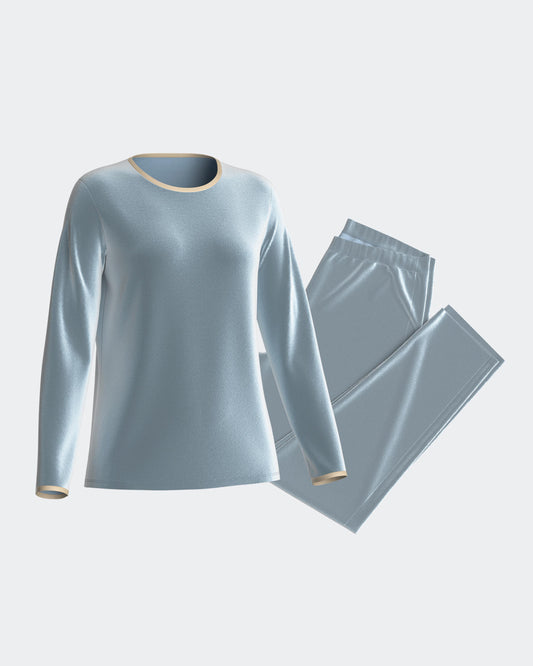 Pijama largo de mujer en terciopelo de algodón modal de IMPETUS IM8551N9800